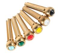 LOLIPPYY 6pcs Guitar Bridge Pins Set Distinct Colors for Acoustic Guitar Easy Installation Sound Enhancement Vibrant Design for Personalization and Maintenance