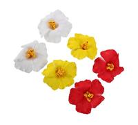 LOLIPPYY 6pcs Hawaiian Flower Hair Clips Artificial Floral Barrettes for Beach Parties Lightweight and Comfortable Hair Accessories for Women and Girls Vibrant Colors for