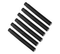 LOLIPPYY 6pcs Mini Eyelash Applicator Brushes with Caps Portable Short Handle Lash and Eyebrow Grooming Tools for Precise Natural Shaping Travel-friendly Cosmetic Brush in Black