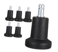 LOLIPPYY 6Pcs Plug Fixed Feet Furniture Chair Casters Non-slip Stationary Desk Chair Wheels for Office and Computer Quiet Floor Protection Shockproof
