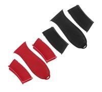 LOLIPPYY 6pcs Pot Silicone Handles Heat Resistant Potholder Cast Iron Skillet Holder Silicone Handle Grippers Hot Pot Grip Rubber Cover Insulated