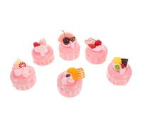 LOLIPPYY 6pcs Realistic Simulation Cake Food Props Fake Decorated Cake for Bakery Shop Display Magnetic Artificial Dessert Model for Photography Props and Home Decoration