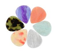 LOLIPPYY 6pcs Resin Guitar Picks Thin Thumb Plectrums for Electric Acoustic Bass Guitars Color Coded Instrument Accessories for Beginners and Professionals Performance