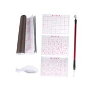 LOLIPPYY 6pcs Reusable Water Writing Cloth Calligraphy Set for Beginners Ink Four Treasures Practice Mat Eco Friendly Chinese Brush Painting and Calligraphy Exercises Random Color