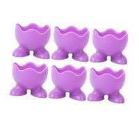 LOLIPPYY 6Pcs Silicone Egg Holders with Feet for Boiled Eggs Kitchen Gadget for Tabletop Use Reusable and Wear-Resistant Rack in Random Colors for Home and Restaurant Storage Random Color