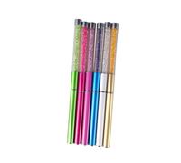 LOLIPPYY 6pcs Spiral Eyelash Brushes with Rhinestone Rods Portable Makeup Mascara Brush Applicators for Women White Rose Red Gold Purple Dark Blue Green Suitable for Eyelash Extensions and