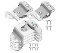 LOLIPPYY 6pcs Stainless Steel Microphone Clip Hooks with Screws Handheld Mic Holder for Cb Radio and Car Mount Radio Microphone Hanging Clips for Models