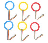 LOLIPPYY 6pcs Toddler Walking Rope and Preschool Safety Leash Set, Soft Fabric Material, Multi-Color Single Rings, Secure Holding for Kindergarten Outings and Group Walks