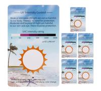 LOLIPPYY 6Pcs UV Identifying Cards for Uvc Testing Reptile Terrarium UV Detection Strips Light Measurement Testing Cards for Sun