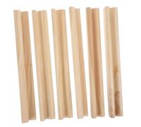 LOLIPPYY 6pcs Wooden Domino Racks Set Board Game Piece Holders Domino Holders for Mexican Train Game Organizer Craft Use