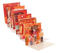LOLIPPYY 6pcs Year Greeting Cards Cute Cartoon Design Festive Decorative Cards for Family Friends Blessing and Warm Wishes for Year Party Celebration