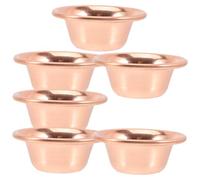 LOLIPPYY 7pcs Brass Temple Offering Cups Red Tibetan Buddhist Holy Water Bowls for Meditation Rituals Yoga Worship Desktop Smudging Ceremony Supplies