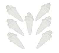 LOLIPPYY 7pcs White Foam Art Cones for DIY Ice Cream Craft, Practical Polystyrene Models with Unique Cone Shape and Playful Vibe, for Home Decor and Summer Parties