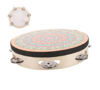 LOLIPPYY 8-inch Single Row Handheld Tambourine for Children - Percussion Instrument Hand Drum with Bells - Boys and Girls Hand Drum Tambourine for Music Learning and Stage Performance