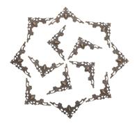 LOLIPPYY 80pcs Vintage Metal Book Corner Protectors Sturdy Iron Triangle Edge Guards for Scrapbook Albums DIY Craft Jewelry Box Furniture Edge Reinforcement and Decorative Cover