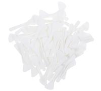 LOLIPPYY 80pcs White PP Cosmetic Cream Spoons for Face Skincare Tools Multi-function Spatulas for Even Application and Sampling Lightweight Travel-friendly Beauty Accessories