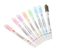 LOLIPPYY 8Pcs Colored Curve Pens Double-ended Wave and Floral Contour Markers for DIY Scrapbooking Card Making Painting and Craft Projects