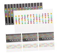 LOLIPPYY 8pcs Guitar Scale Decals Fretboard Stickers Pvc Guitar Practicing Stickers Set Black and for Learning and Training on Acoustic and Electric