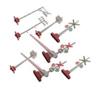 LOLIPPYY 8pcs Mini Railroad Traffic Signal Light for Sand Table Model Train Accessories Realistic Landscape Traffic Signs for Creative Play and Family Bonding