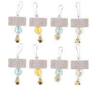 LOLIPPYY 8pcs Mixed Color Flower Shape Teeth Grinding Blocks for Small Pets Chinchilla, Guinea Pig, Hamster and Bunny Chew Natural Pet Gnawing Stones