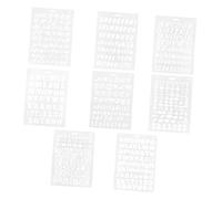 LOLIPPYY 8Pcs Plastic Letter and Stencils Craft Templates for Painting DIY Art Projects Walls Fabrics Reusable Smooth Edges Easy to Use