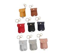 LOLIPPYY 8pcs Portable Travel Hand Bottle Keychain Set with Refillable Lotion and Perfume Bottles Multi-color Small Empty Soap for Toiletries Storage and On-the-go Use