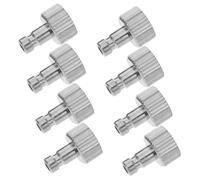 LOLIPPYY 8pcs Pump Accessories Threaded Airbrush Coupling Airbrush Quick Connect Fittings Coupling Quick Release Release Fitting Silver Alloy