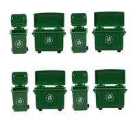LOLIPPYY 8pcs Realistic Scale Miniature Litter Can Small Garbage Bin Model for Dollhouse