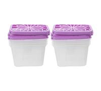 LOLIPPYY 8Pcs Refillable Empty Plastic Moisture Absorber Boxes with Leak-Proof Lid Replacement Dehumidifier Containers for Household Closet Wardrobe Storage