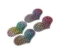 LOLIPPYY 8pcs Rhinestone Gradient Heart Snap Hair Clips for Women Lightweight Gentle Barrettes for Bangs Ponytails Wedding Bridal Party Accessories Cute Mini Hairpins for Teens