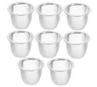 LOLIPPYY 8pcs Stainless Steel Tea Filter Infusers Diameter Fine Mesh Strainers for Loose Leaf Tea and Herbs Multifunctional Kitchen Tool for Home Brewing