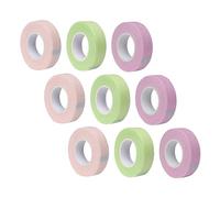 LOLIPPYY 9 Rolls Eyelash Isolation Tape Solid Color Non-woven Lash Under Eye Patch for Lash Extension Fast Adhesive Skin-friendly Comfortable Use