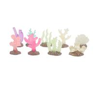 LOLIPPYY 9pcs Glow-in-the-dark Aquarium Coral Reef Ornaments, Simulation Coral Plant Decorations for Fish Tank, Turtle Tank Accessories, Marine Landscape Aquarium Décor
