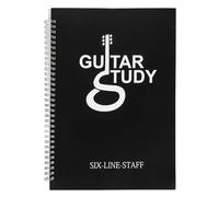 LOLIPPYY A4 Guitar Music Notebook Six-string Staff Paper Book Portable Plastic Sheet Music Book for Guitarists Beginner Practice Journal