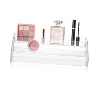 LOLIPPYY Acrylic Eyeshadow Organizer with 3-tier Snap Lock Display Makeup Palette Vanity Organizer for Cosmetics Storage, Perfume Shelf Suitable for Dressing Table and Beauty Accessories