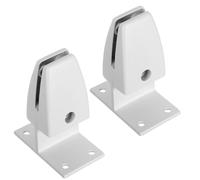 LOLIPPYY Adjustable Aluminum Alloy Desk Divider Bracket Clip White T-Shaped Base, 2pcs Screen Partition Support Stand for Office Desk Privacy Panels and Wood Board Fixing