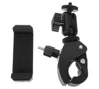 LOLIPPYY Adjustable Clarinet Lyre Clamp Quick Release, 360° Rotating Black Phone Holder for 4.5-7 Inch Smartphones, Foldable Clarinet Music Stand for Marching Band Practice