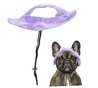 LOLIPPYY Adjustable Pet Baseball Hat for Small Dogs and Puppies Cotton Sun Protection Cap with Ear Comfortable Outdoor Pet Hat for Summer Beach Photo Shoot and Theme Parties Purple S