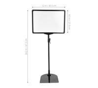 LOLIPPYY Adjustable Plastic Sign Holder Stand for Indoor Tabletop Display Heavy Duty Advertising Poster Stand Easy Installation Retail and Event Use Black Height