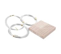 LOLIPPYY Aluminum Bendable Wire for Sculpting and Crafts 1mm 1.5mm 2mm Gauge Armature Wire Set with Wooden Base for Doll Skeleton Making and Floral Wreath DIY