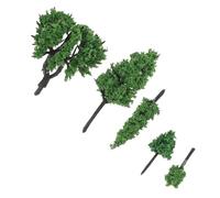 LOLIPPYY Artificial Miniature Tree for Diorama Layout Realistic Plastic Landscape Scenery Model Trees in Multiple No Maintenance Miniature Plants for Dollhouse Fairy Garden DIY Craft