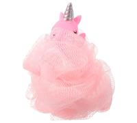 LOLIPPYY Bath Loofah Unicorn Pink Cartoon Animal Design Exfoliating Shower Sponge for Deep Cleansing Soft Bath Puff with Quick-Dry Hanging Loop for Smooth Skin and Fun Experience