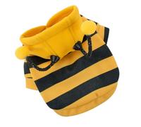 LOLIPPYY Bee Hooded Pet Clothes Xl, Warm Winter Dog Costume for Small Dogs and Cats, Fleece Two-legged Outfit with Cozy Hoodie, Pet Cosplay Apparel for Cold Weather