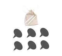 LOLIPPYY Black Cheese Toppers Signs with Bag and Chalk Pencils Reusable Cake and Dessert Labels for Cheese Boards Cupcakes Charcuterie Multipurpose Party Decorations