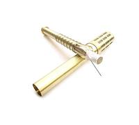 LOLIPPYY Brass Moxa Roller Stick for Moxibustion Massage Portable Handheld Burner to Circulation Warm Therapy for Body Face Feet Aging and Immune Support Gold