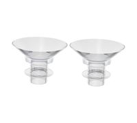 LOLIPPYY Breast Pump Flange Inserts for Nursing Mothers, Flexible Silicone Small Size Parts, Wearable 13mm Convertible Adapters, Washable Breastfeeding Accessories, 2pcs Set