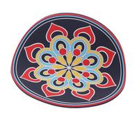 LOLIPPYY Buddhist Sound Bowl Rounded Cushion Large Mandala Design Meditation Mat for Yoga and Religious Practice with Beautiful Printed Pattern
