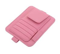 LOLIPPYY Car Sun Visor Organizer Pouch Pink - Multi-Pocket Receipt Holder Organizer with Insurance and Registration Document Storage, Sunglasses Visor Holder for Car and Suv Interior