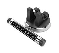 LOLIPPYY Car Temporary Parking Card Holder Rotatable Multi-purpose Car Phone Stand Silver Plate for Navigation and Display