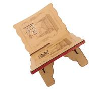 LOLIPPYY Carved Wooden Quran Holder Book Stand Multi-use Bible and Cookbook Display with Ergonomic Design for Reading Desk Decoration and Ramadan Eid Party